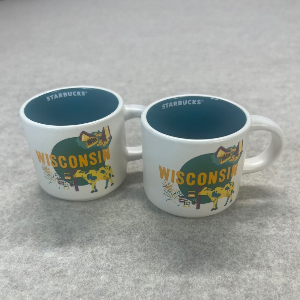 Starbucks‎ Wisconsin Discovery Series Espresso Coffee Mug 2 oz Mini Set of 2